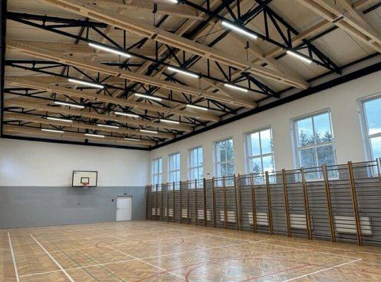 Sycewice gmina Kobylnica pokrycie dachu sali gimnastycznej